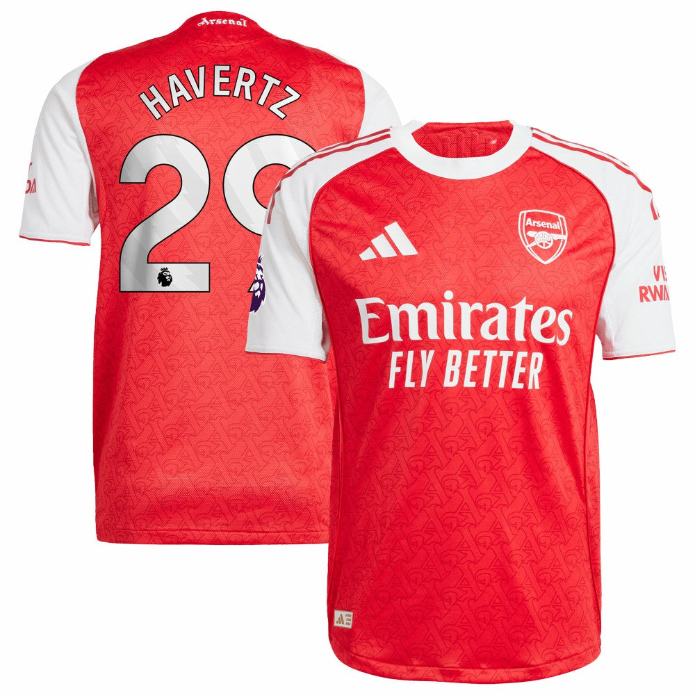 Adidas Kai Havertz Arsenal 2025/26 Home Player Jerseys - Red