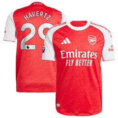 Adidas Kai Havertz Arsenal 2025/26 Home Player Jerseys - Red