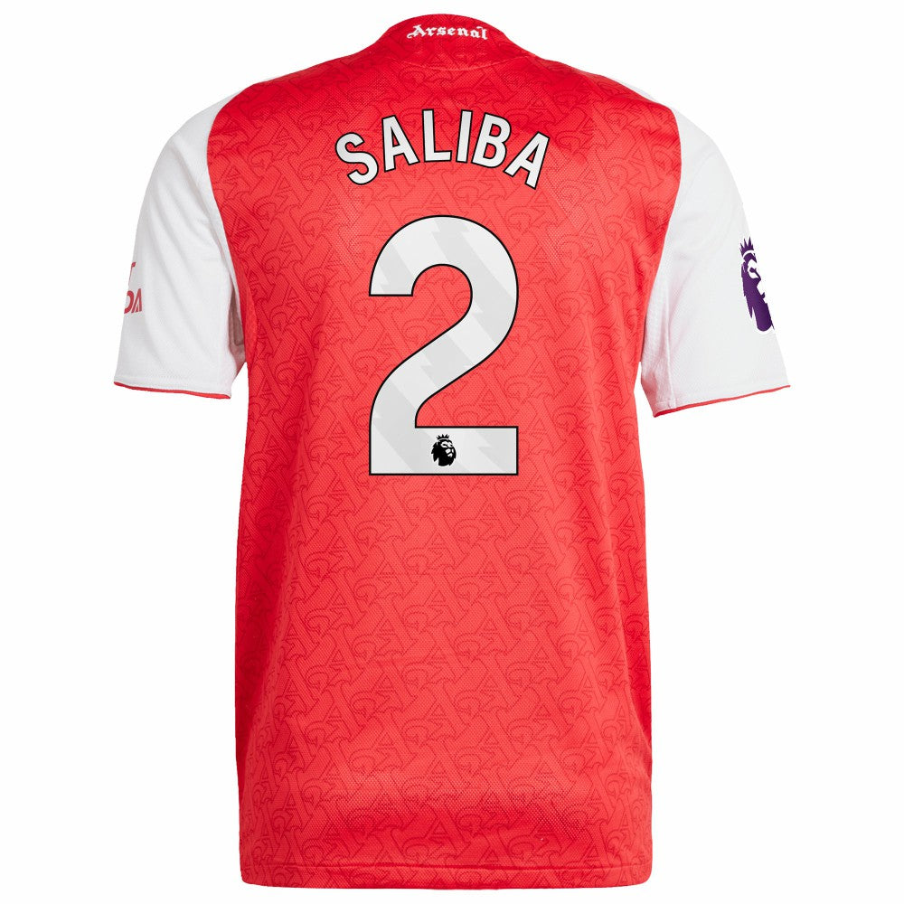 Adidas William Saliba Arsenal 2025/26 Home Player Jerseys - Red