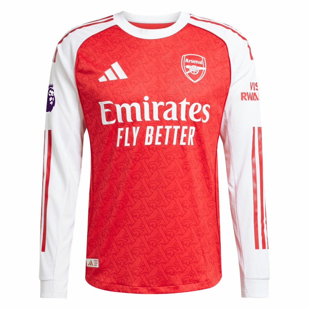 Adidas Bukayo Saka Arsenal 2025/26 Home Long Sleeve Player Jerseys - Red