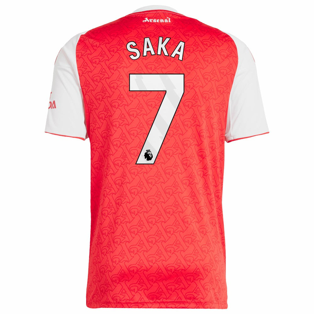 Adidas Bukayo Saka Arsenal 2025/26 Home Replica Player Jerseys - Red