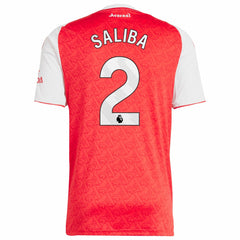 Adidas William Saliba Arsenal 2025/26 Home Replica Player Jerseys - Red