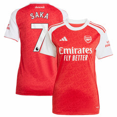 Adidas Bukayo Saka Arsenal Women's 2025/26 Home Replica Player Jerseys - Red