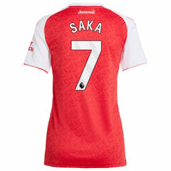 Adidas Bukayo Saka Arsenal Women's 2025/26 Home Replica Player Jerseys - Red