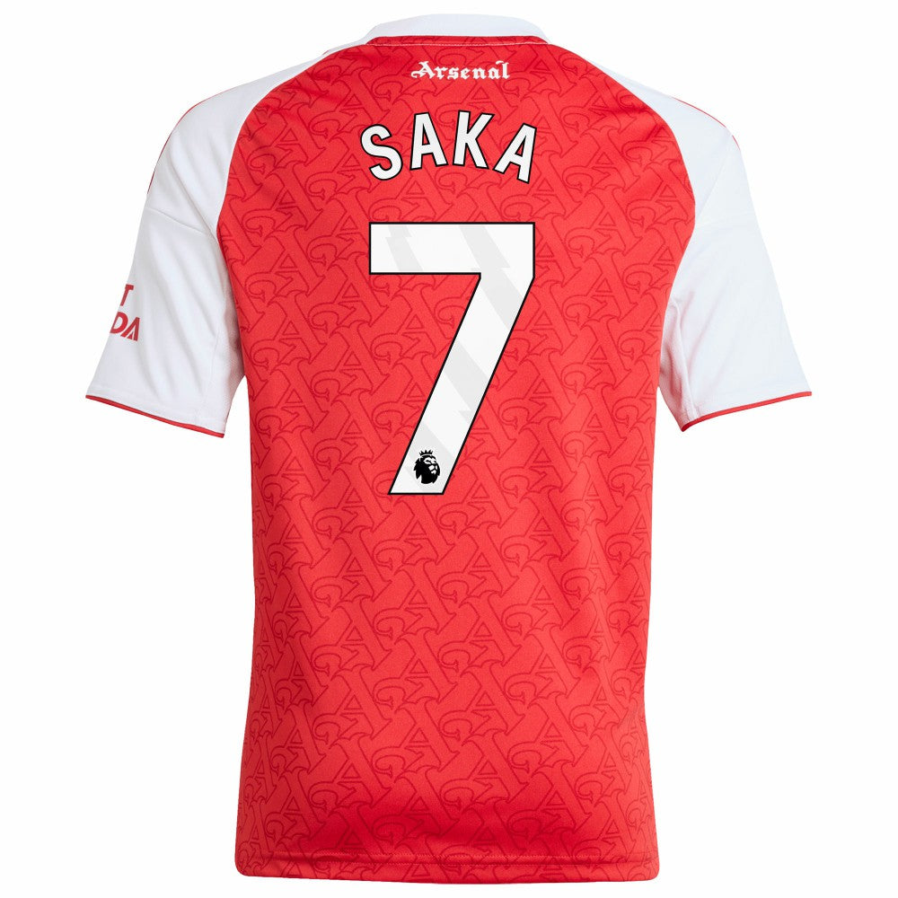 Adidas Bukayo Saka Arsenal Youth 2025/26 Home Replica Player Jerseys - Red