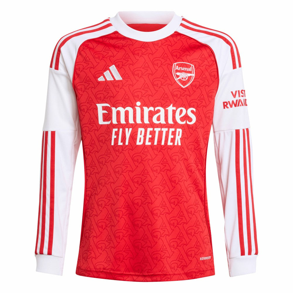 Adidas Bukayo Saka Arsenal Youth 2025/26 Home Replica Long Sleeve Player Jerseys - Red