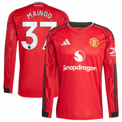 Adidas Kobbie Mainoo Manchester United Home 2025/26 Replica Player Long Sleeve Jerseys - Red