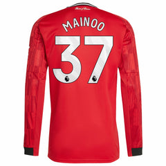 Adidas Kobbie Mainoo Manchester United Home 2025/26 Replica Player Long Sleeve Jerseys - Red