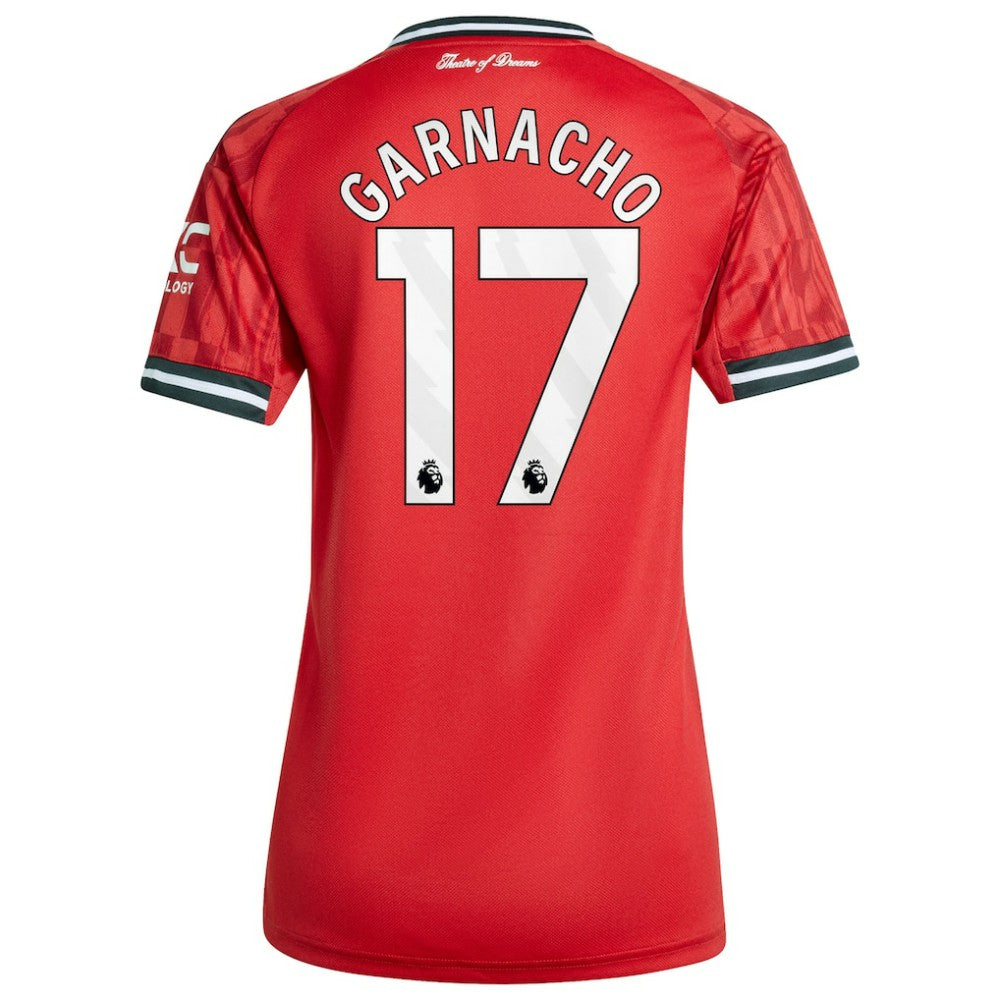Adidas Alejandro Garnacho Manchester United Women's Home 2025/26 Replica Player Jerseys - Red