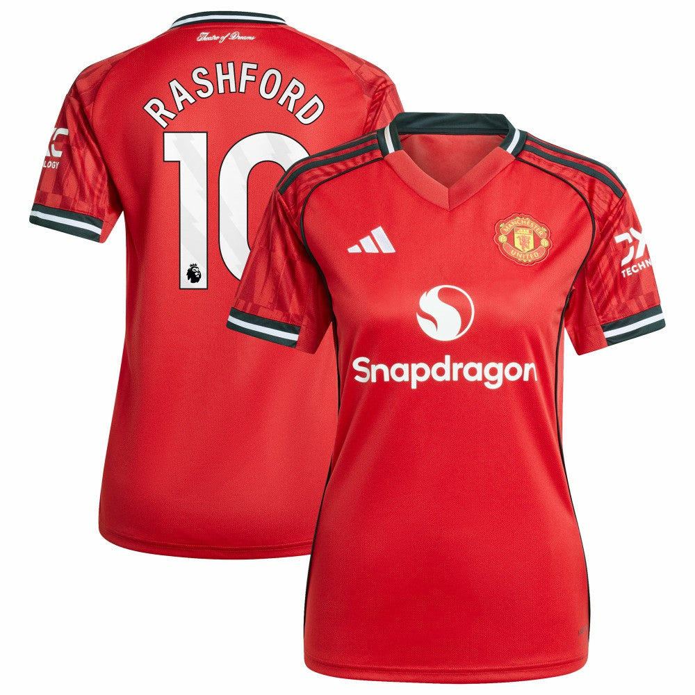 Adidas Marcus Rashford Manchester United Women's Home 2025/26 Replica Player Jerseys - Red