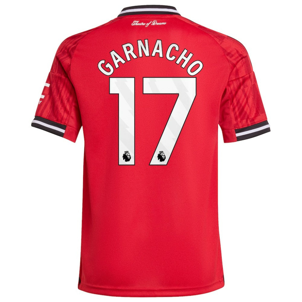 Adidas Alejandro Garnacho Manchester United Youth Home 2025/26 Replica Player Jerseys - Red