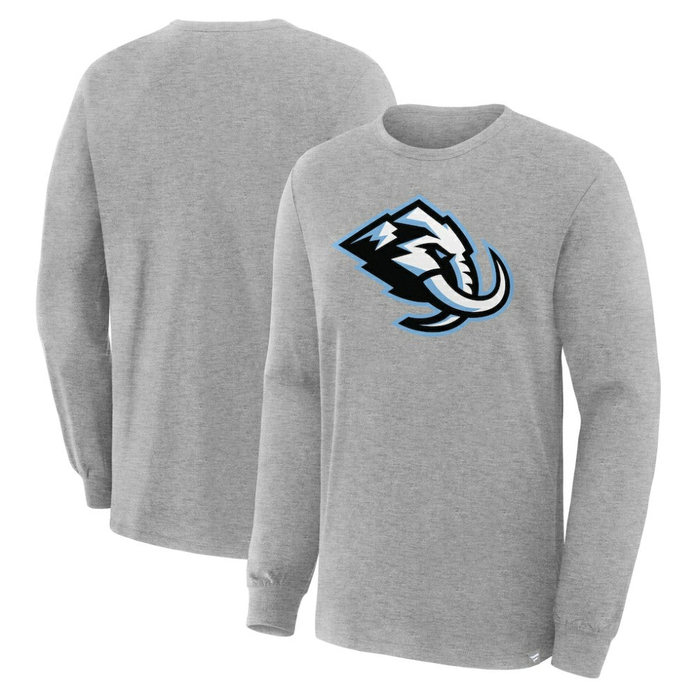 Utah Mammoth - Fanatics Primary Logo Legacy Long Sleeve T-Shirt Heather Gray