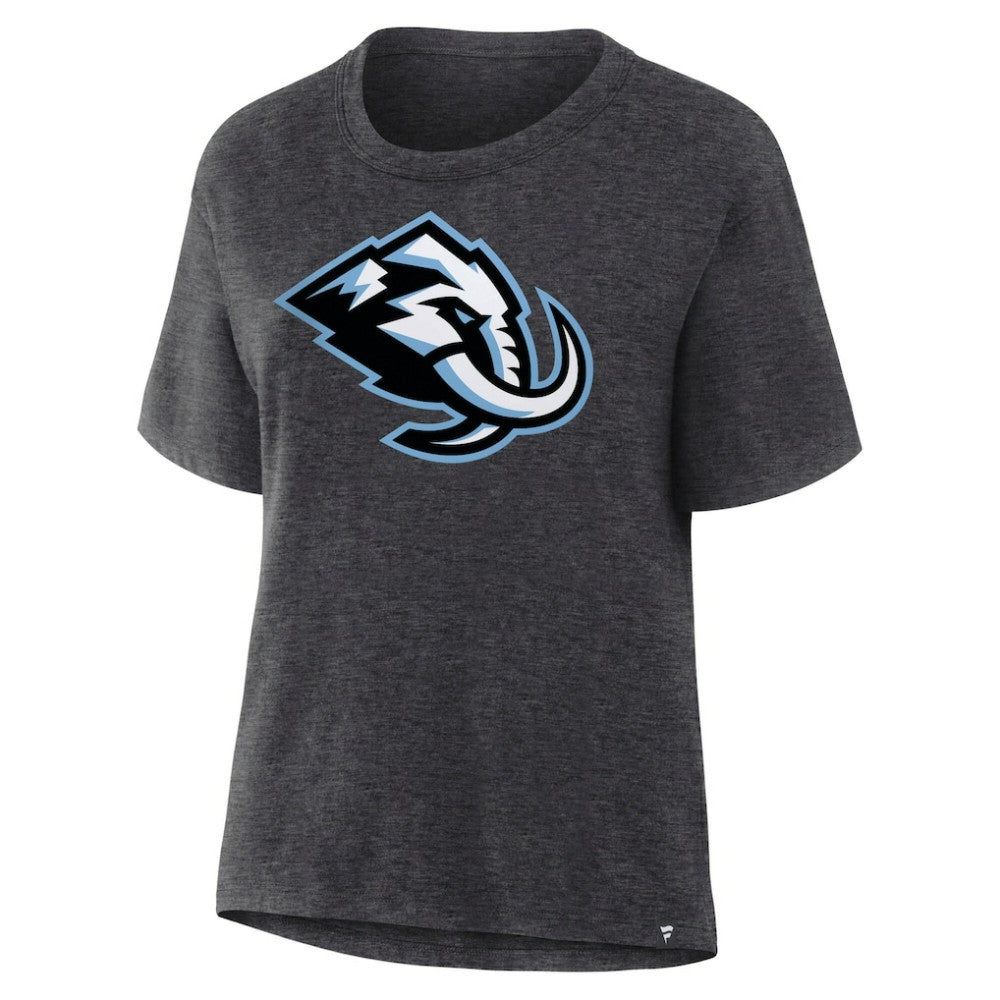 Utah Mammoth - Fanatics Women's Primary Logo Legacy T-Shirt Heather Charcoal