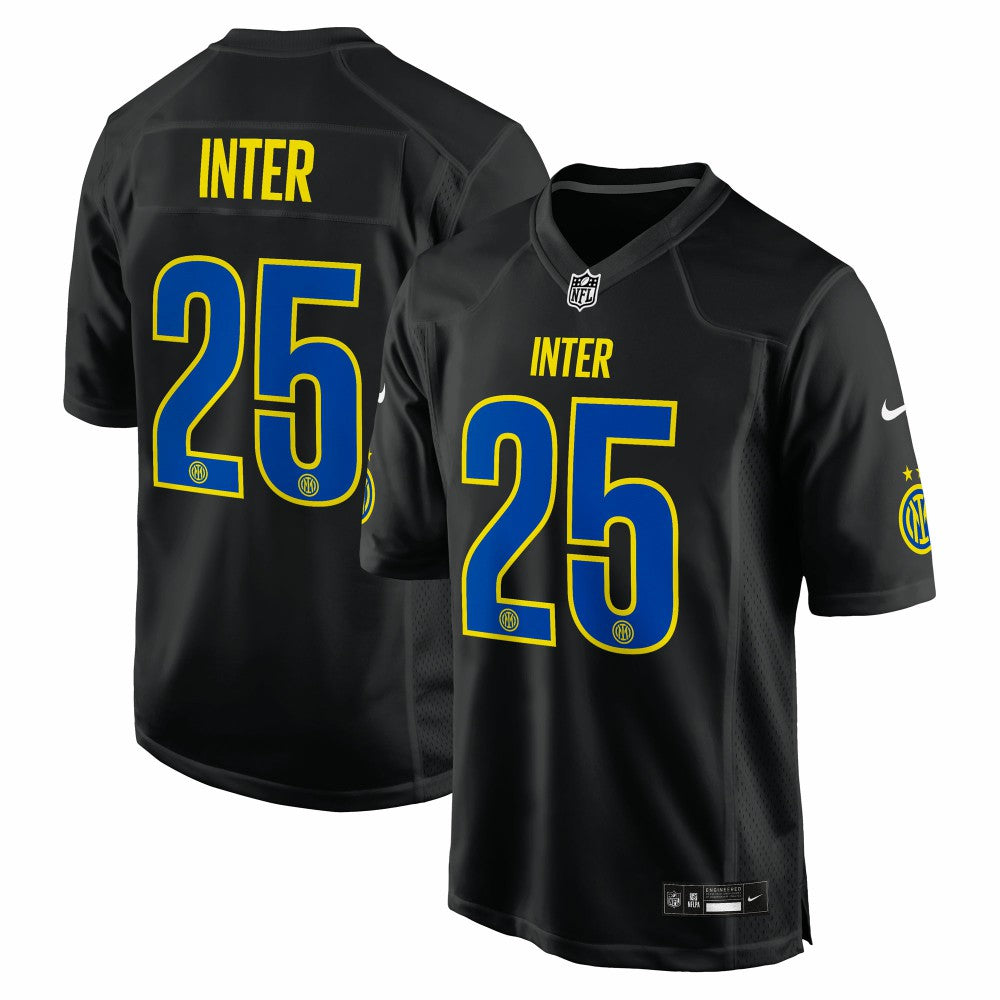 Nike Inter Milan 2025 Soccer x NFL Game Jerseys - Black