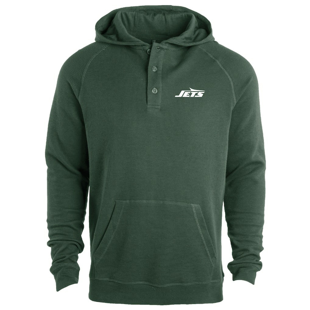 New York Jets Dunbrooke Montana Raglan Thermal Hoodie Green - NFL