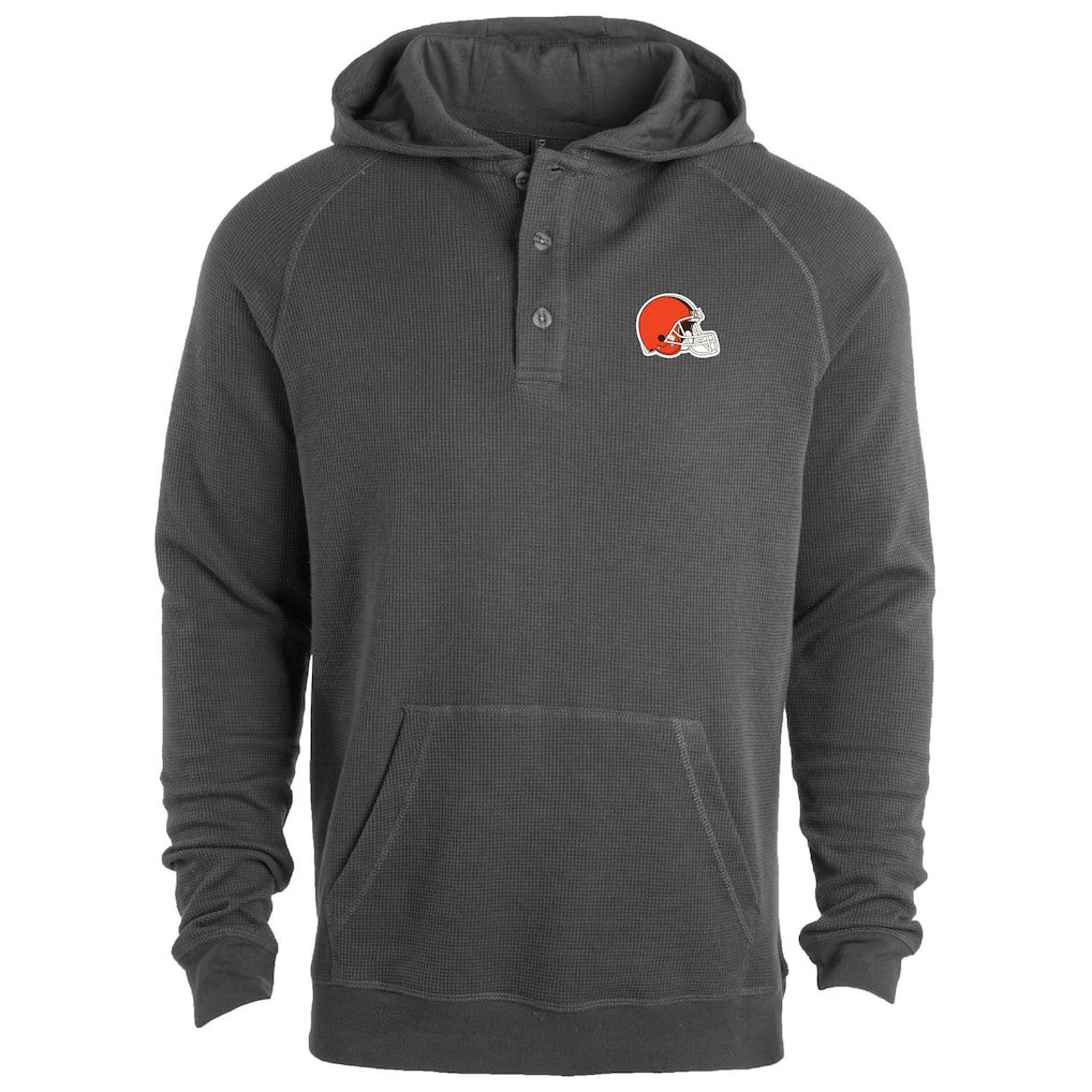 Cleveland Browns Dunbrooke Montana Raglan Thermal Hoodie Gray - NFL