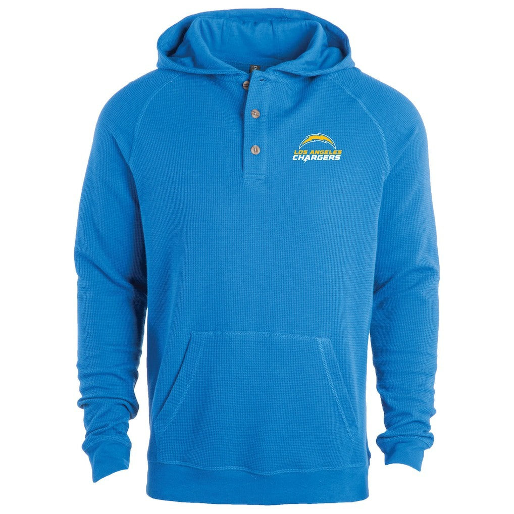 Los Angeles Chargers Dunbrooke Montana Raglan Thermal Hoodie Royal - NFL