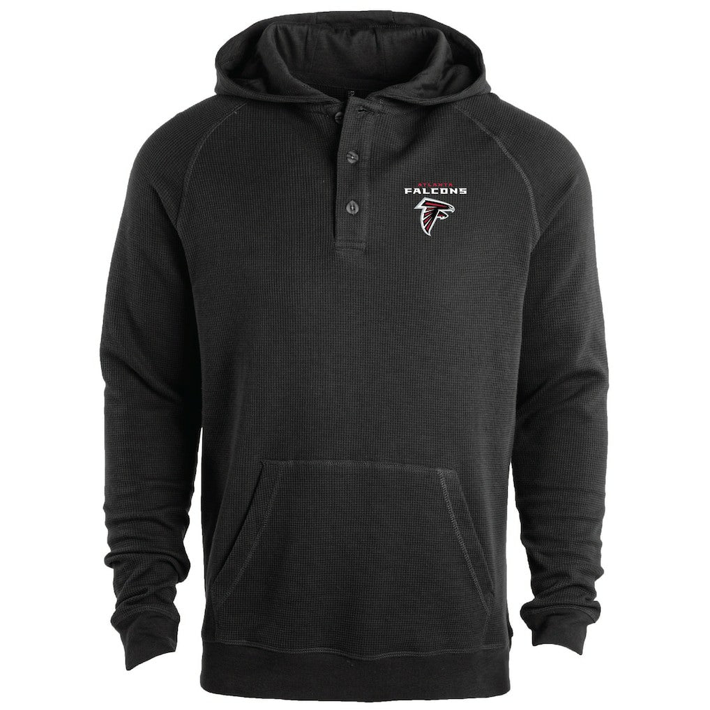Atlanta Falcons Dunbrooke Montana Raglan Thermal Hoodie Black - NFL