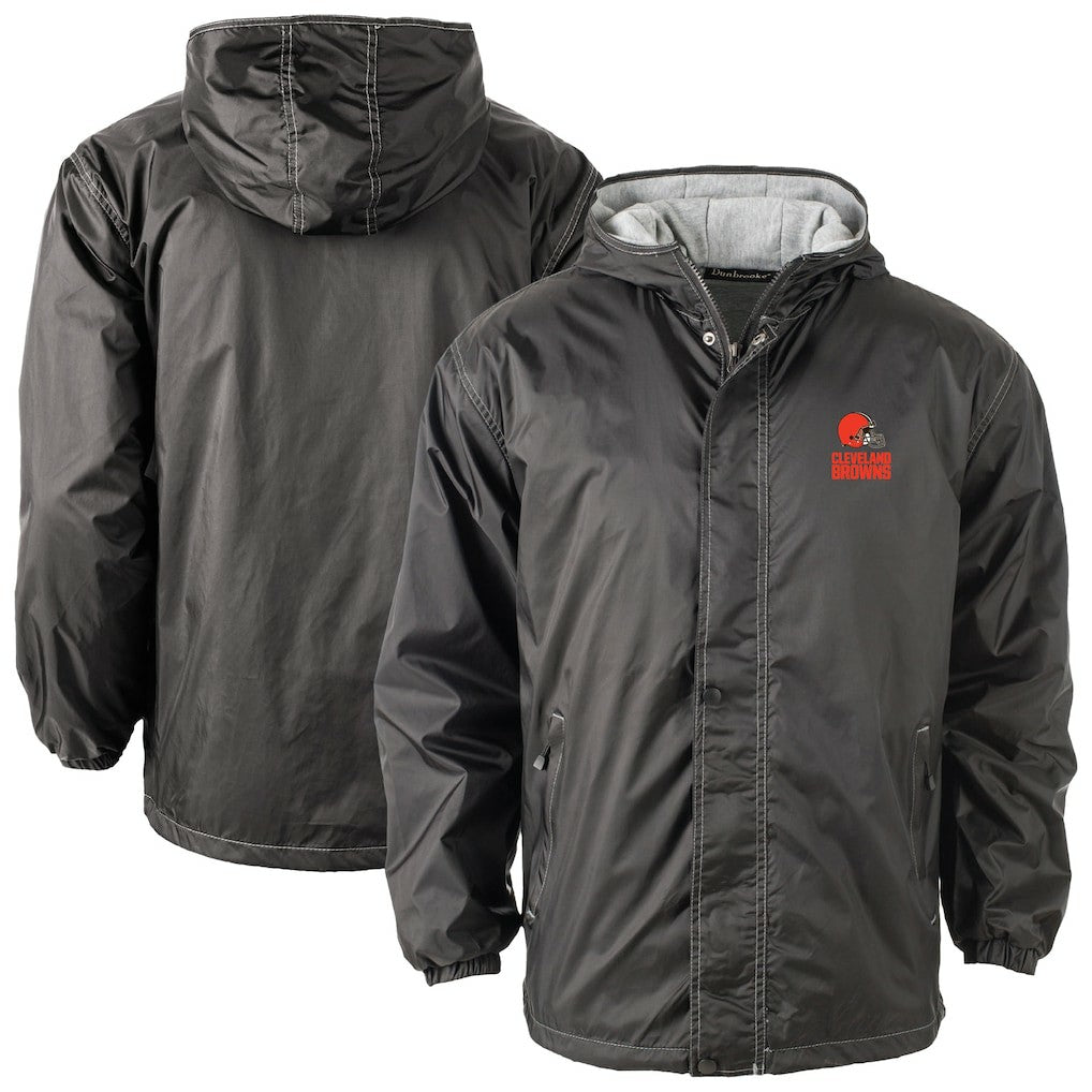Cleveland Browns Dunbrooke Big & Tall Logo Legacy Stadium Full-Zip Hooded Jacket Black - NFL