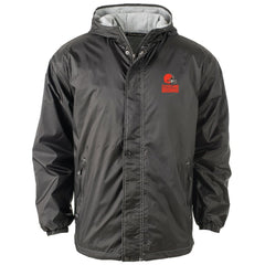 Cleveland Browns Dunbrooke Big & Tall Logo Legacy Stadium Full-Zip Hooded Jacket Black - NFL