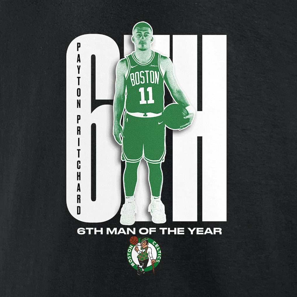 NBA - Payton Pritchard Boston Celtics 2025 NBA Sixth Man of the Year T-Shirt - Black