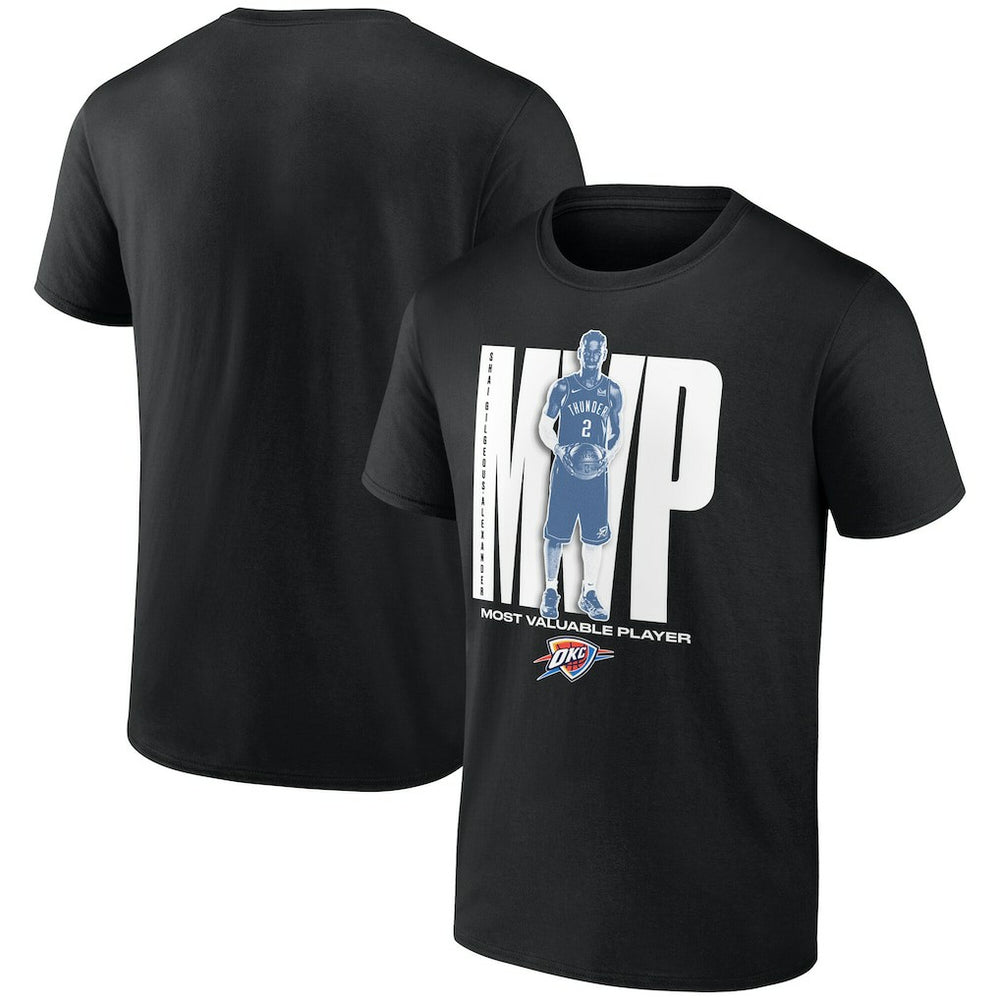 NBA - Shai Gilgeous-Alexander Oklahoma City Thunder 2025 NBA MVP T-Shirt - Black