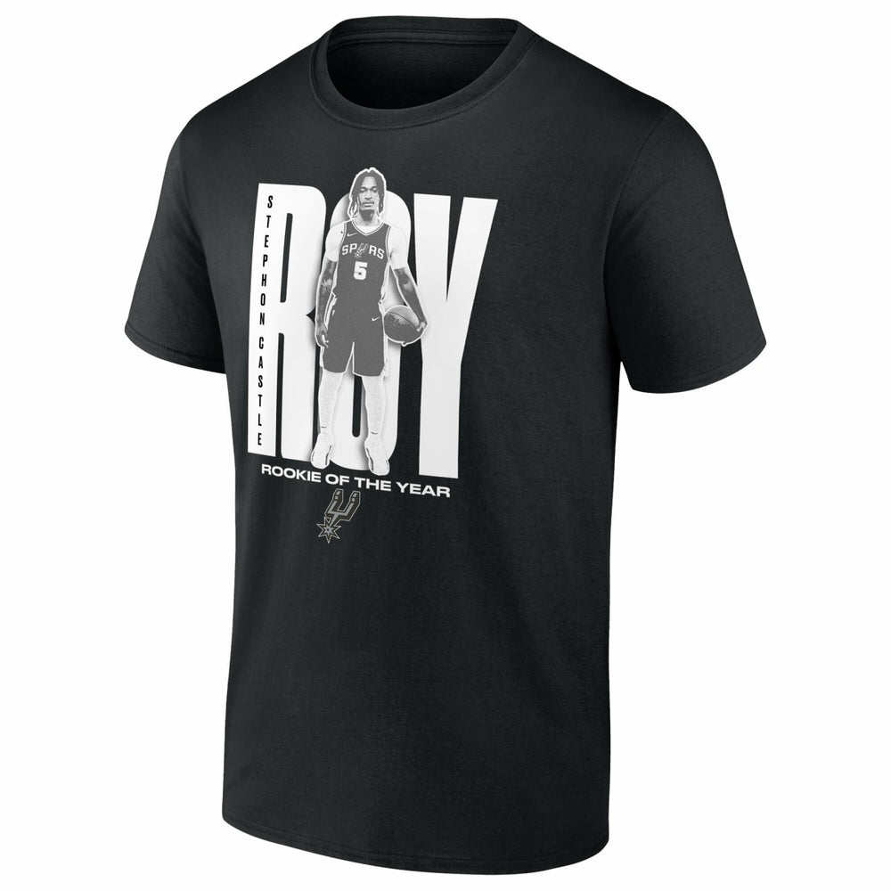 NBA - Stephon Castle San Antonio Spurs 2025 NBA Rookie of the Year T-Shirt - Black