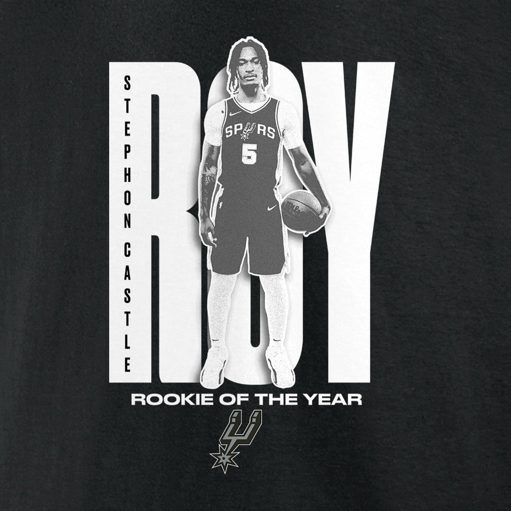 NBA - Stephon Castle San Antonio Spurs 2025 NBA Rookie of the Year T-Shirt - Black