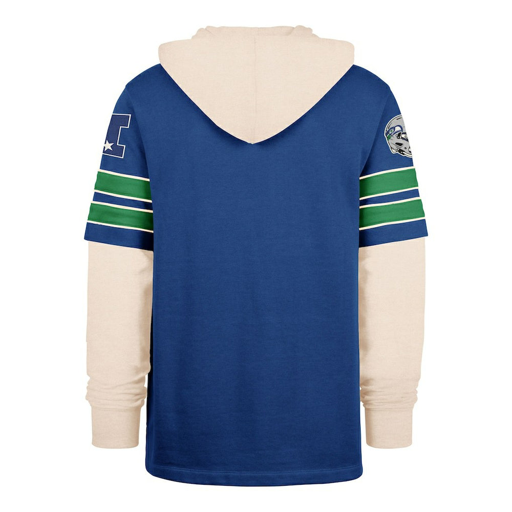 Seattle Seahawks '47 Big & Tall Split Zone Cornerback Hoodie Royal - 47 brand
