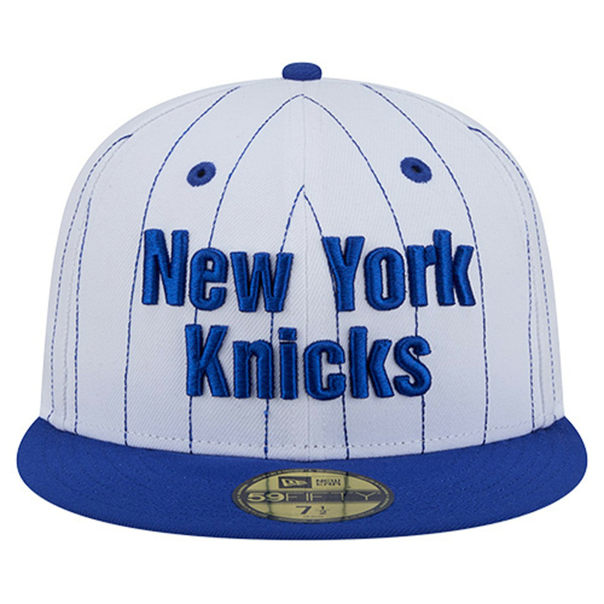 New Era - New York Knicks Wordmark Pinstripe 59FIFTY Fitted Hat - White