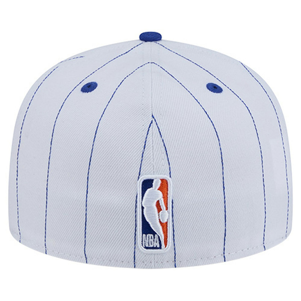New Era - New York Knicks Wordmark Pinstripe 59FIFTY Fitted Hat - White