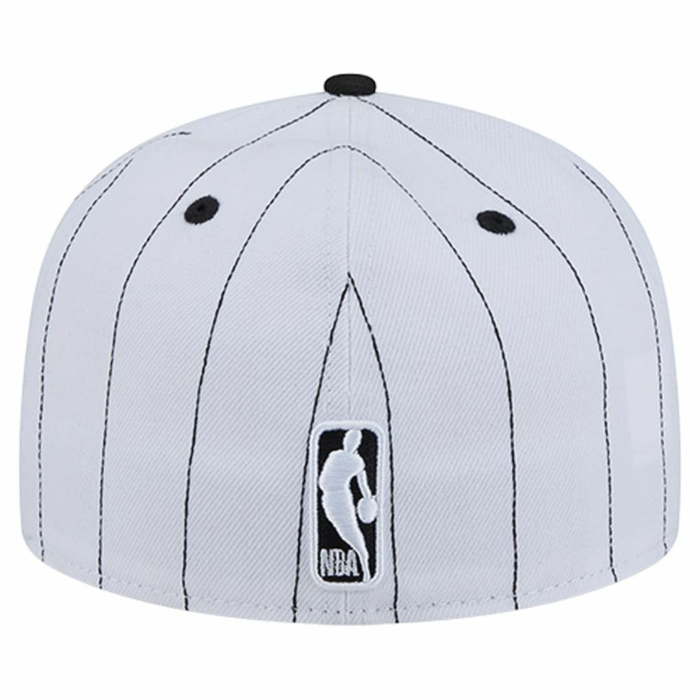 New Era - Chicago Bulls Wordmark Pinstripe 59FIFTY Fitted Hat - White