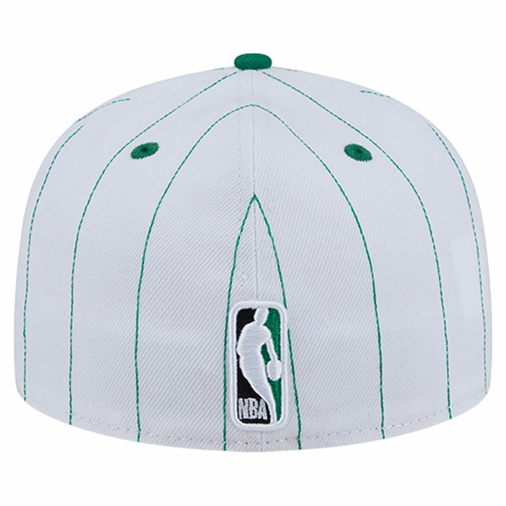 New Era - Boston Celtics Wordmark Pinstripe 59FIFTY Fitted Hat - White