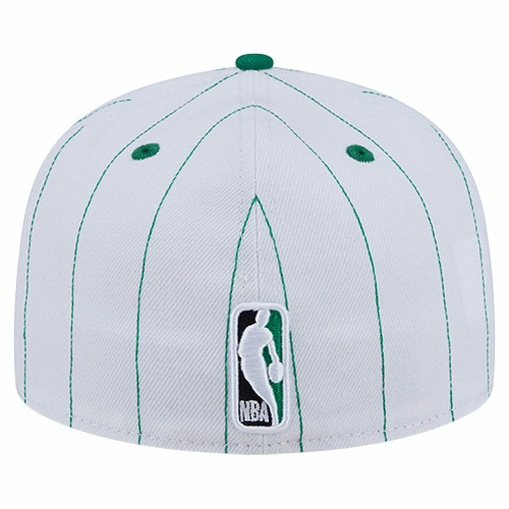 New Era - Boston Celtics Wordmark Pinstripe 59FIFTY Fitted Hat - White