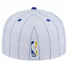 New Era - Golden State Warriors Wordmark Pinstripe 59FIFTY Fitted Hat - White