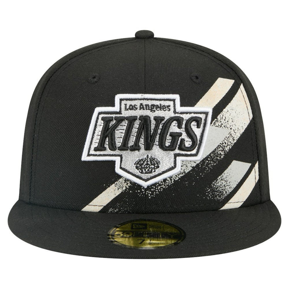 Los Angeles Kings - New Era Faded Lines 59FIFTY Fitted Hat Black
