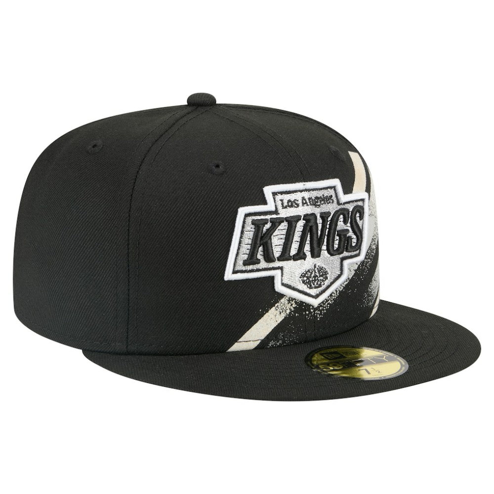 Los Angeles Kings - New Era Faded Lines 59FIFTY Fitted Hat Black