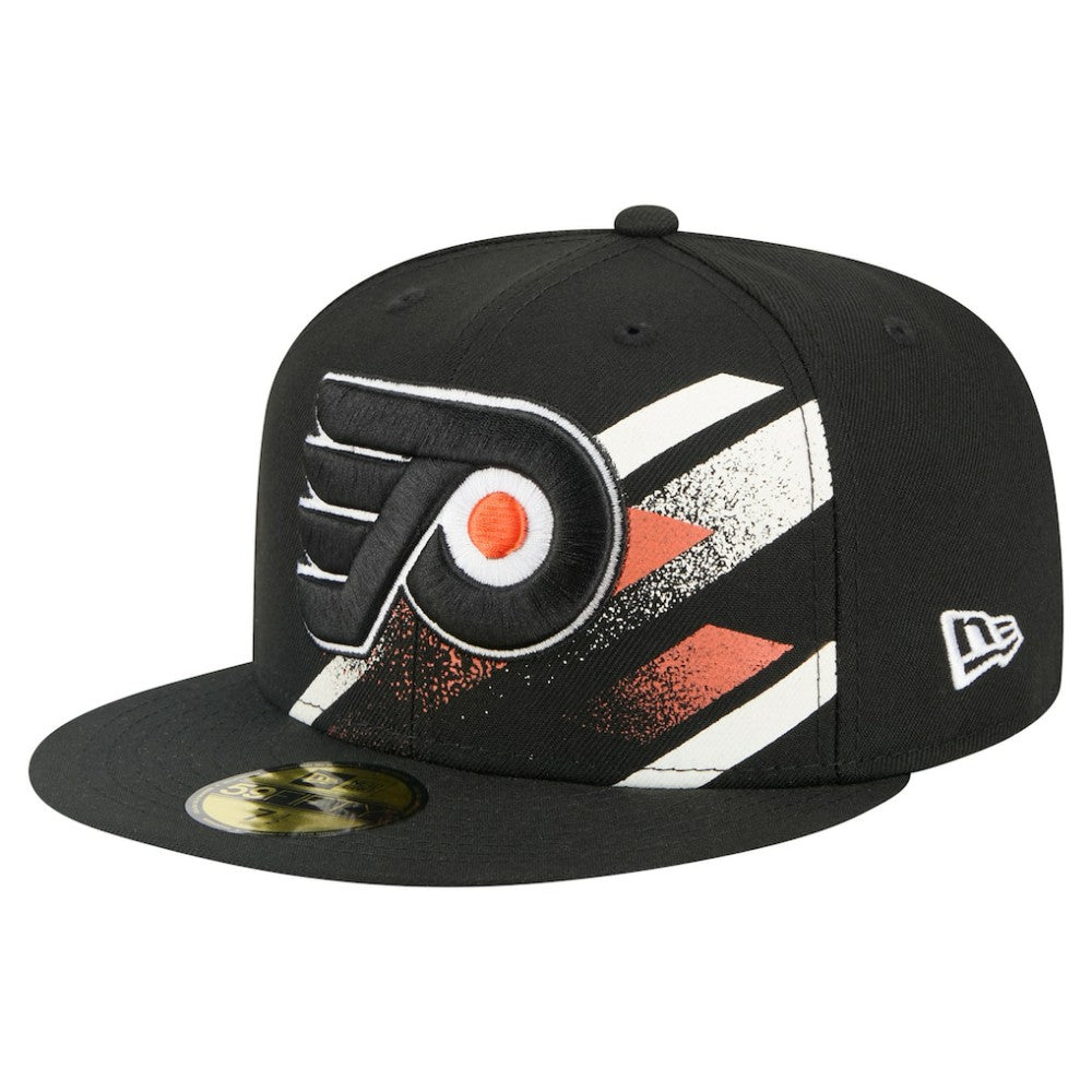 Philadelphia Flyers - New Era Faded Lines 59FIFTY Fitted Hat Black