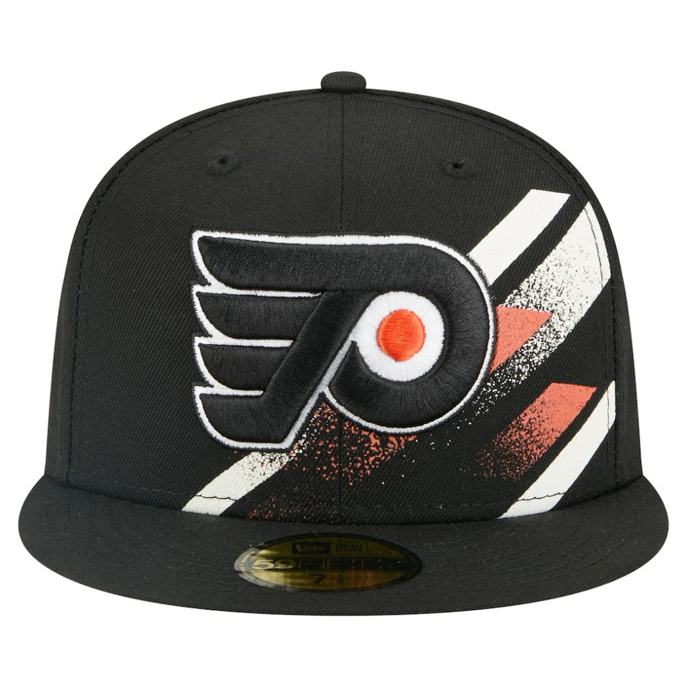 Philadelphia Flyers - New Era Faded Lines 59FIFTY Fitted Hat Black