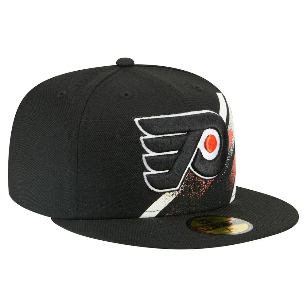 Philadelphia Flyers - New Era Faded Lines 59FIFTY Fitted Hat Black