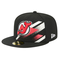 New Jersey Devils - New Era Faded Lines 59FIFTY Fitted Hat Black