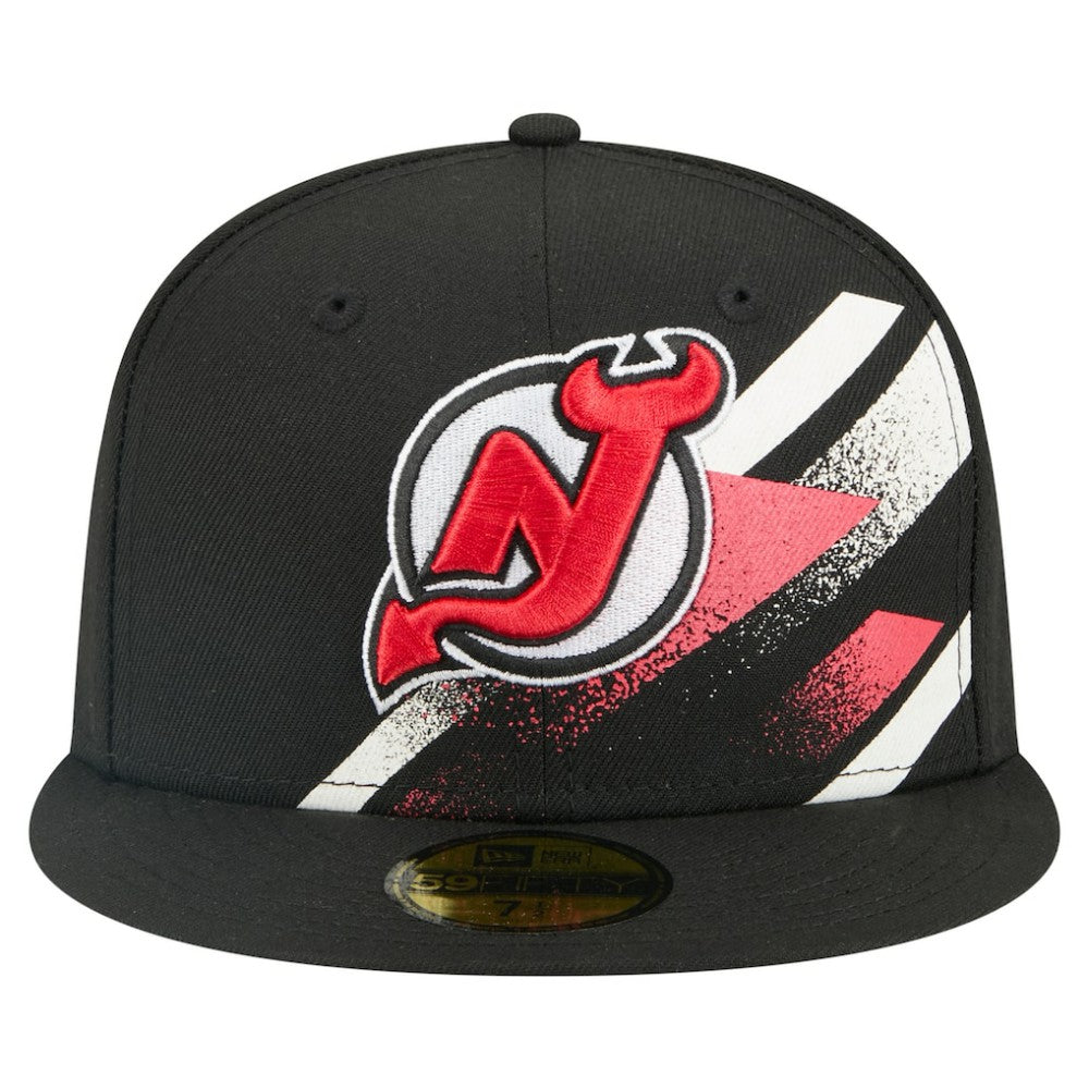 New Jersey Devils - New Era Faded Lines 59FIFTY Fitted Hat Black