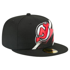 New Jersey Devils - New Era Faded Lines 59FIFTY Fitted Hat Black