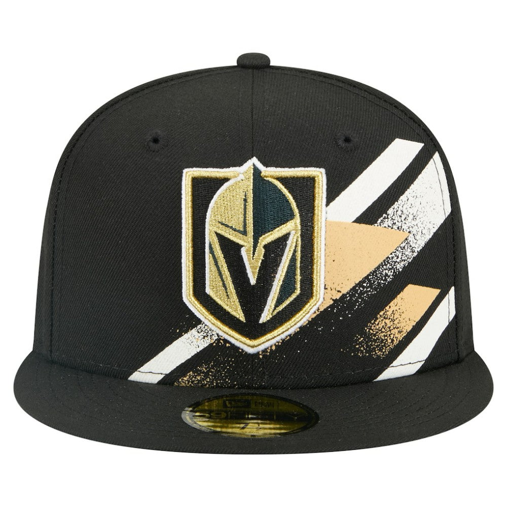 Vegas Golden Knights New Era Faded Lines 59FIFTY Fitted Hat Black