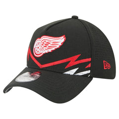 Detroit Red Wings - New Era 39THIRTY A-Frame Perforated Flex Hat Black