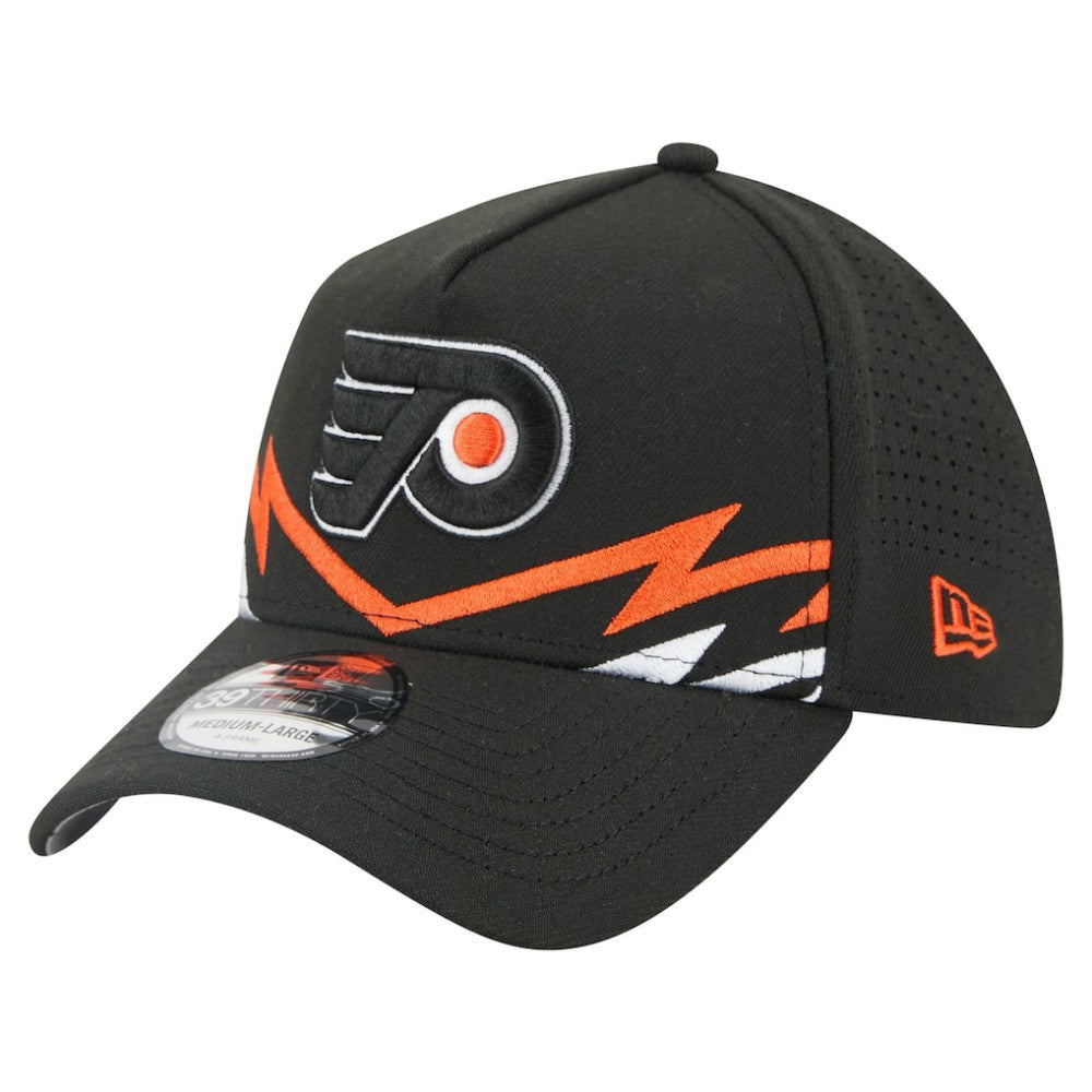 Philadelphia Flyers - New Era 39THIRTY A-Frame Perforated Flex Hat Black