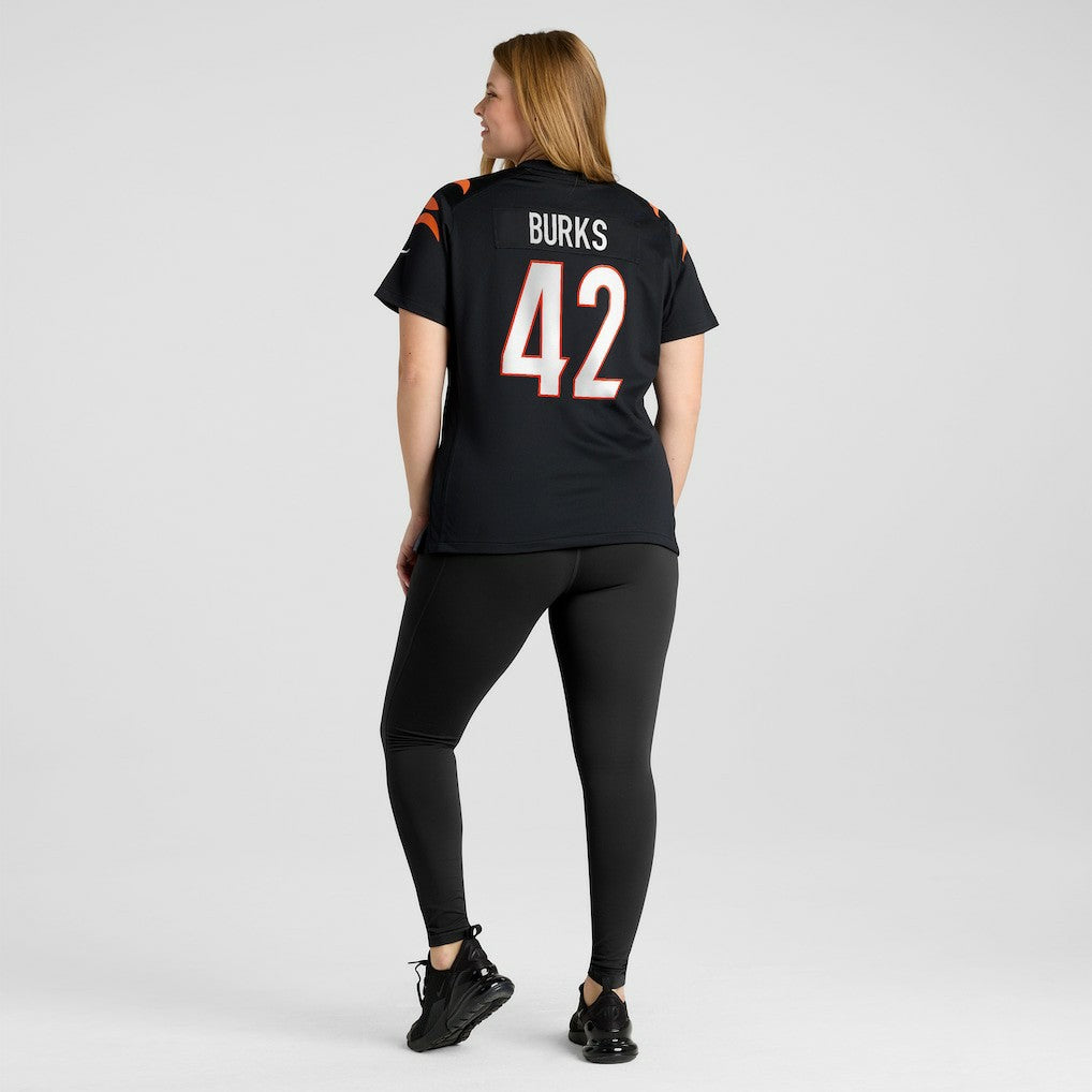 Oren Burks Cincinnati Bengals Women's Team Game Jersey Black - Nike