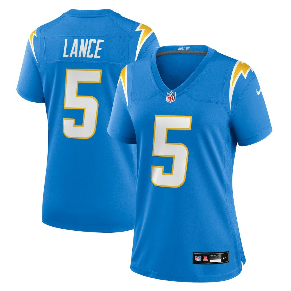 Trey Lance Los Angeles Chargers Women's Team Game Jersey Powder Blue - Nike