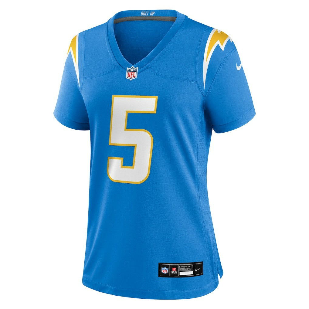 Trey Lance Los Angeles Chargers Women's Team Game Jersey Powder Blue - Nike
