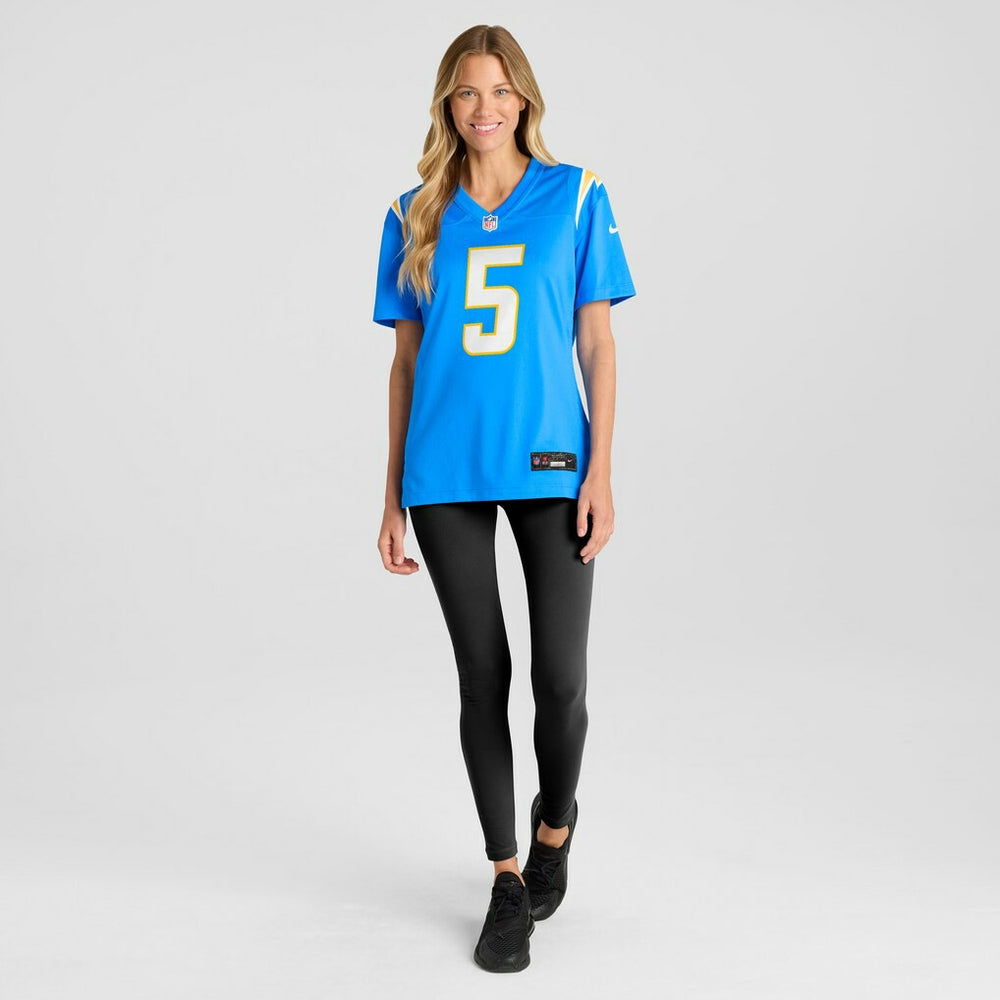 Trey Lance Los Angeles Chargers Women's Team Game Jersey Powder Blue - Nike